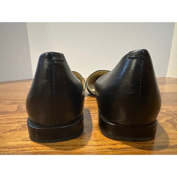 Franco Sarto Women's Neiman Leather Pointed Toe D'Orsay Flats – Black – Size 9 - Picture 5 of 10